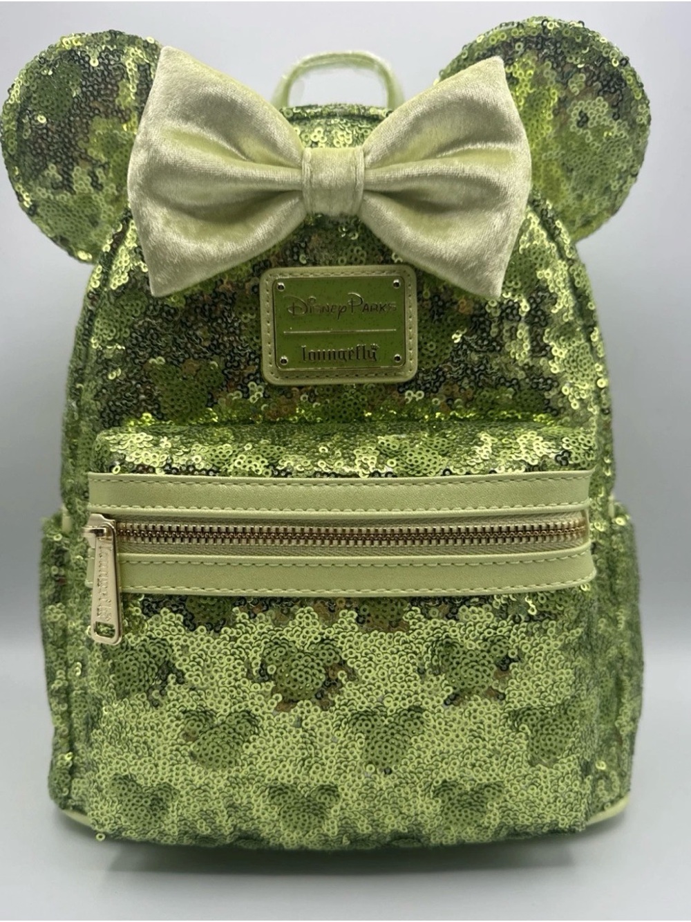Disney Parks Hidden Mickey Sequin Mini Backpack - Green NWT - Wrapped